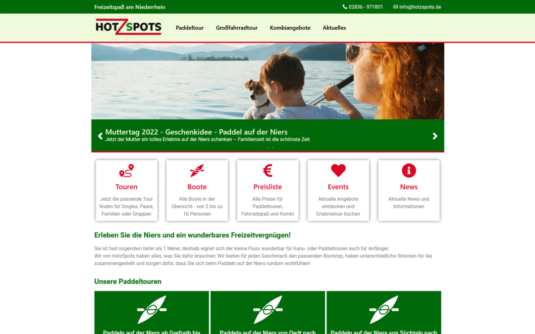 Neue Website für Bootsverleih Hotz